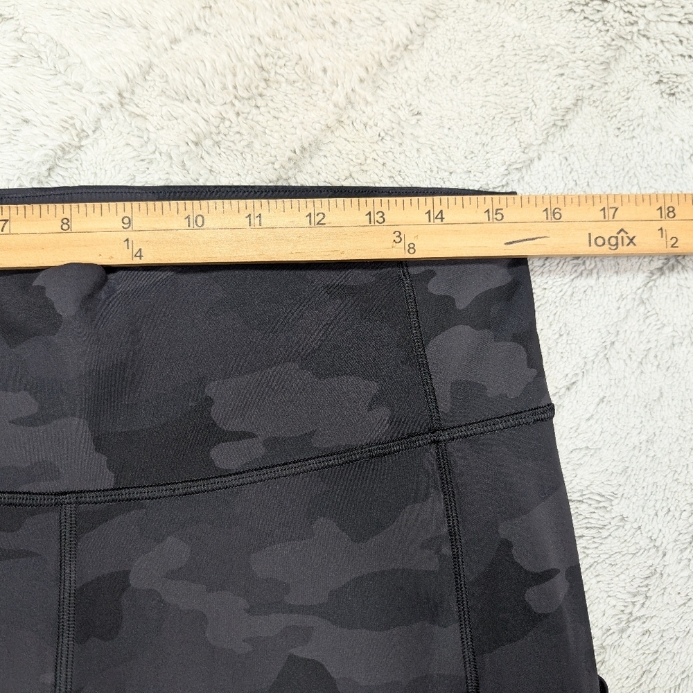 Lululemon Leggings Womens 12 Gray Incognito Camo Fast Free Hi Rise Crop 23” - Picture 4 of 12